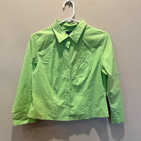 Westbound Petites Stretch Size PM 97% Cotton, 3% Spandex Light Green - Picture 1 of 2